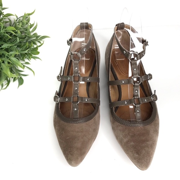 ANTHRO CORSO COMO Mince Caged Suede Ballet Flat 7 - Picture 9 of 9